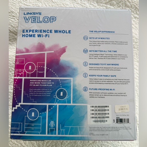 Linksys Velop Whole Home Wi-Fi System 6000 square feet Premium AC6600 - Picture 4 of 9